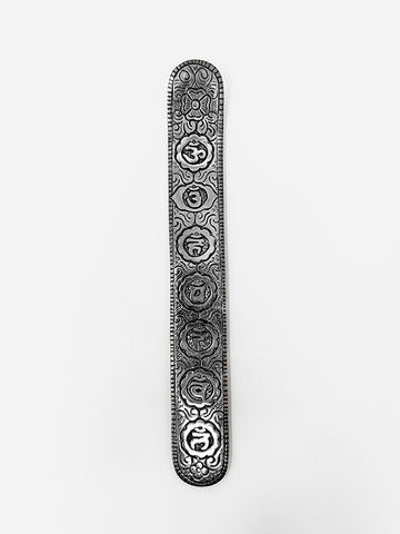 Namaste Metal Embossed Incense Holder - Symbols